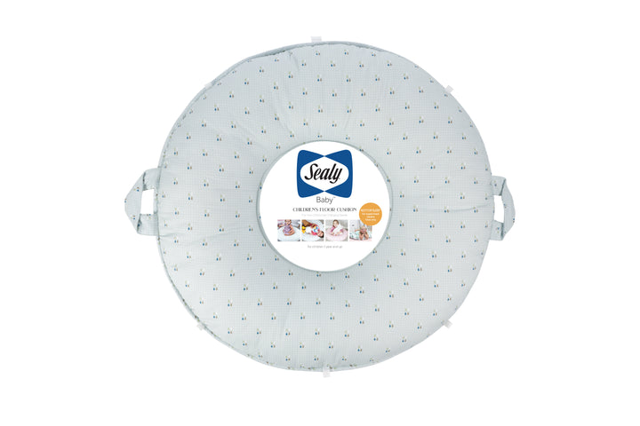 Sealy Children's Floor Cushion - Drops and Robin Blue