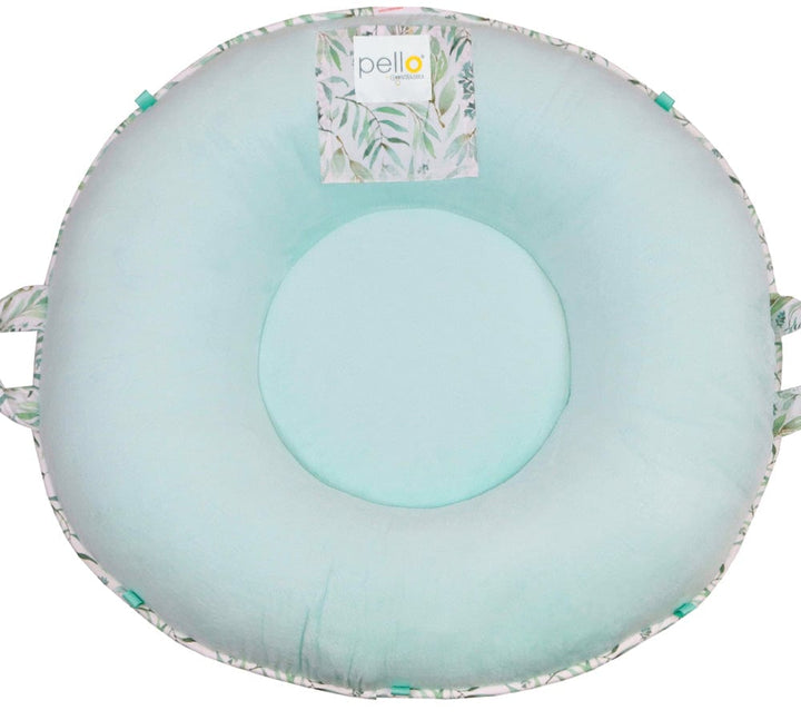 Pello Baby Round Floor Pillow Basil Mint Floor Pillow