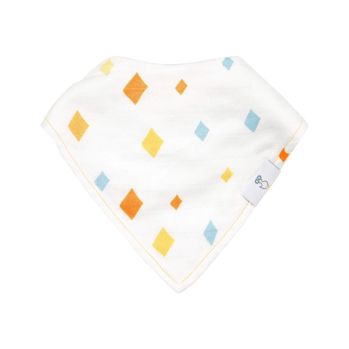 Goosewaddle 2 PK Muslin & Terry Cloth Bib Set Awesome/Diamonds