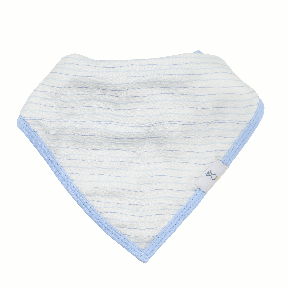 Goosewaddle 2 Pack Muslin &amp; Terry Cloth Bib Set, Blue Popsicles and Stripes