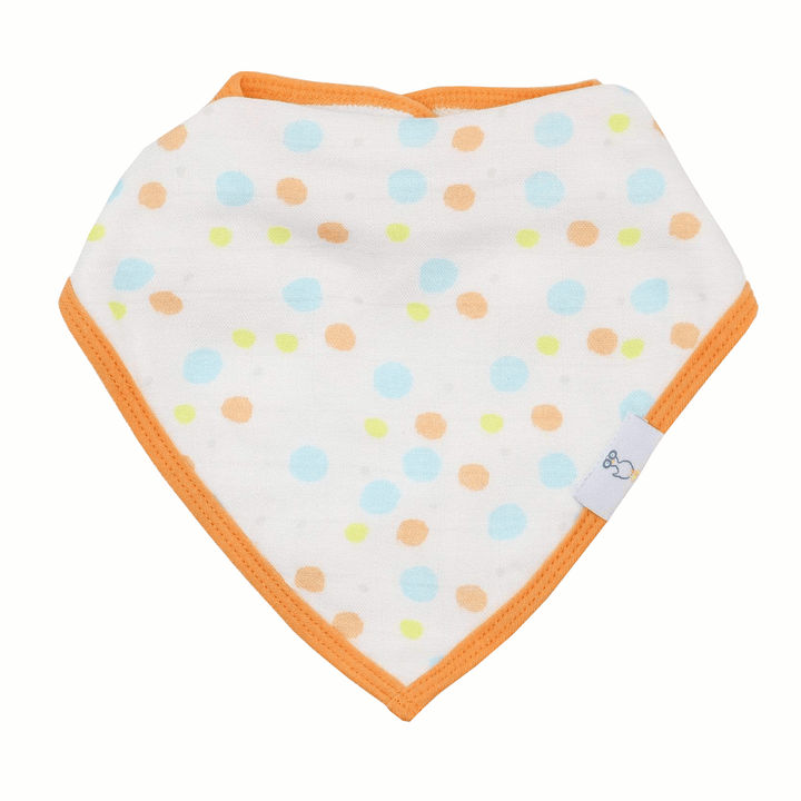 Goosewaddle 2 PK Muslin & Terry Cloth Bib Set Circles/Trains