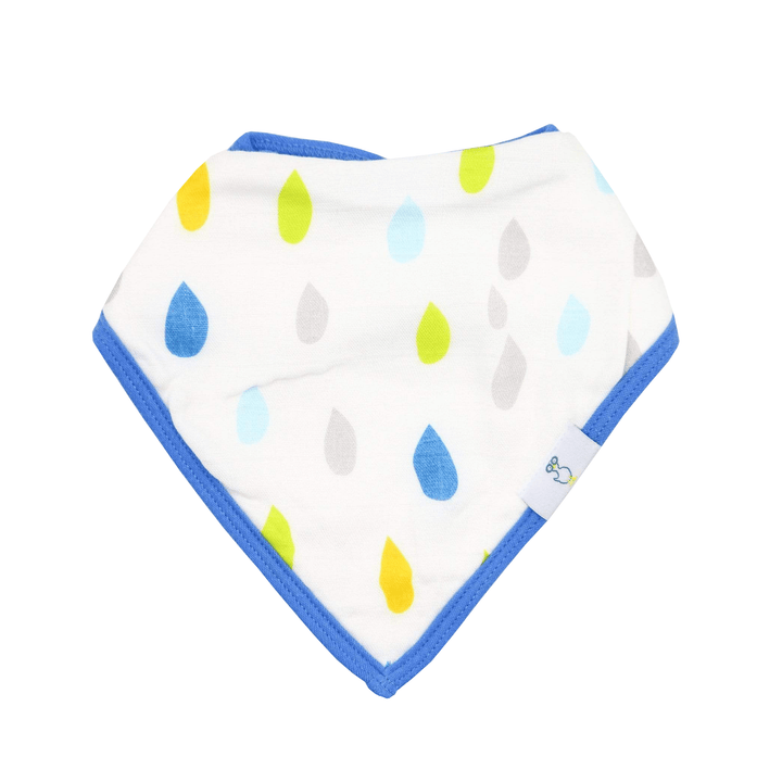 Goosewaddle 2 PK Muslin & Terry Cloth Bib Set Stripes/Rain Drops