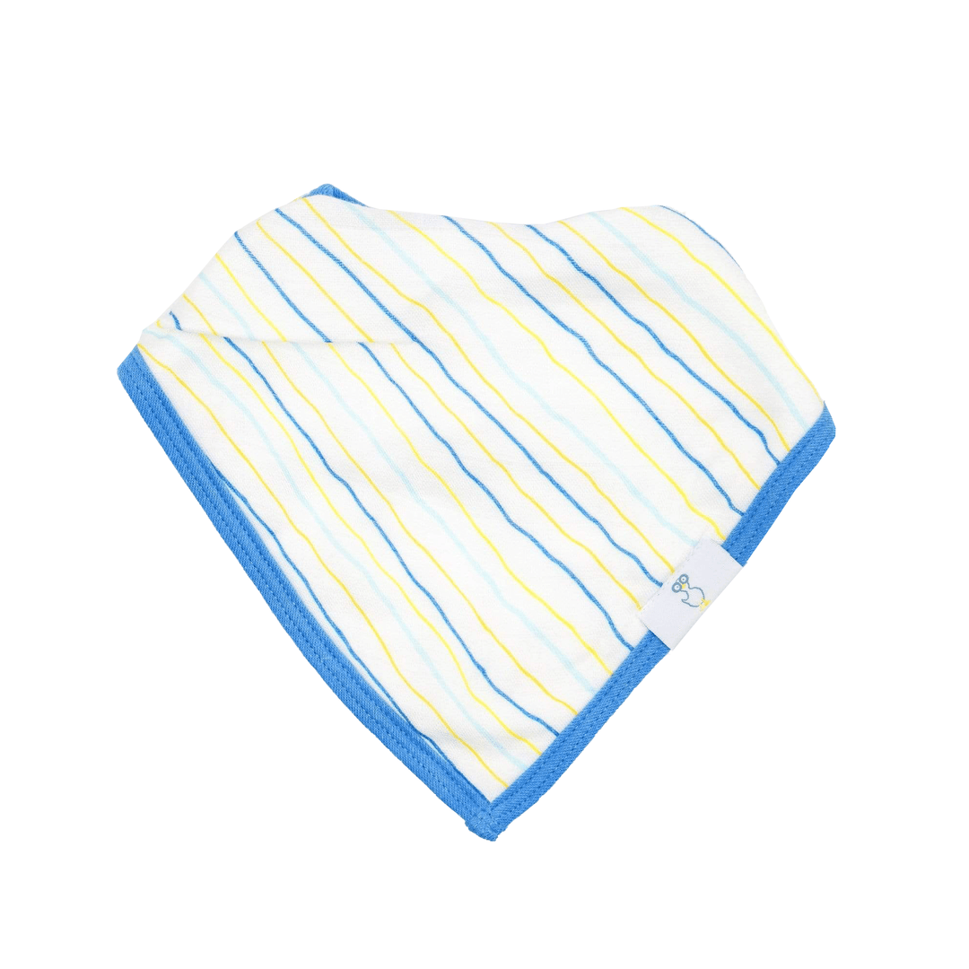 Goosewaddle 2 PK Muslin & Terry Cloth Bib Set Stripes/Rain Drops