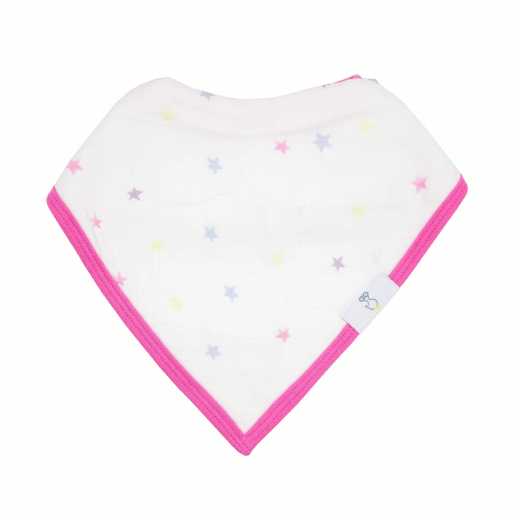 Goosewaddle 2 PK Muslin & Terry Cloth Bib Set Stripes/Stars