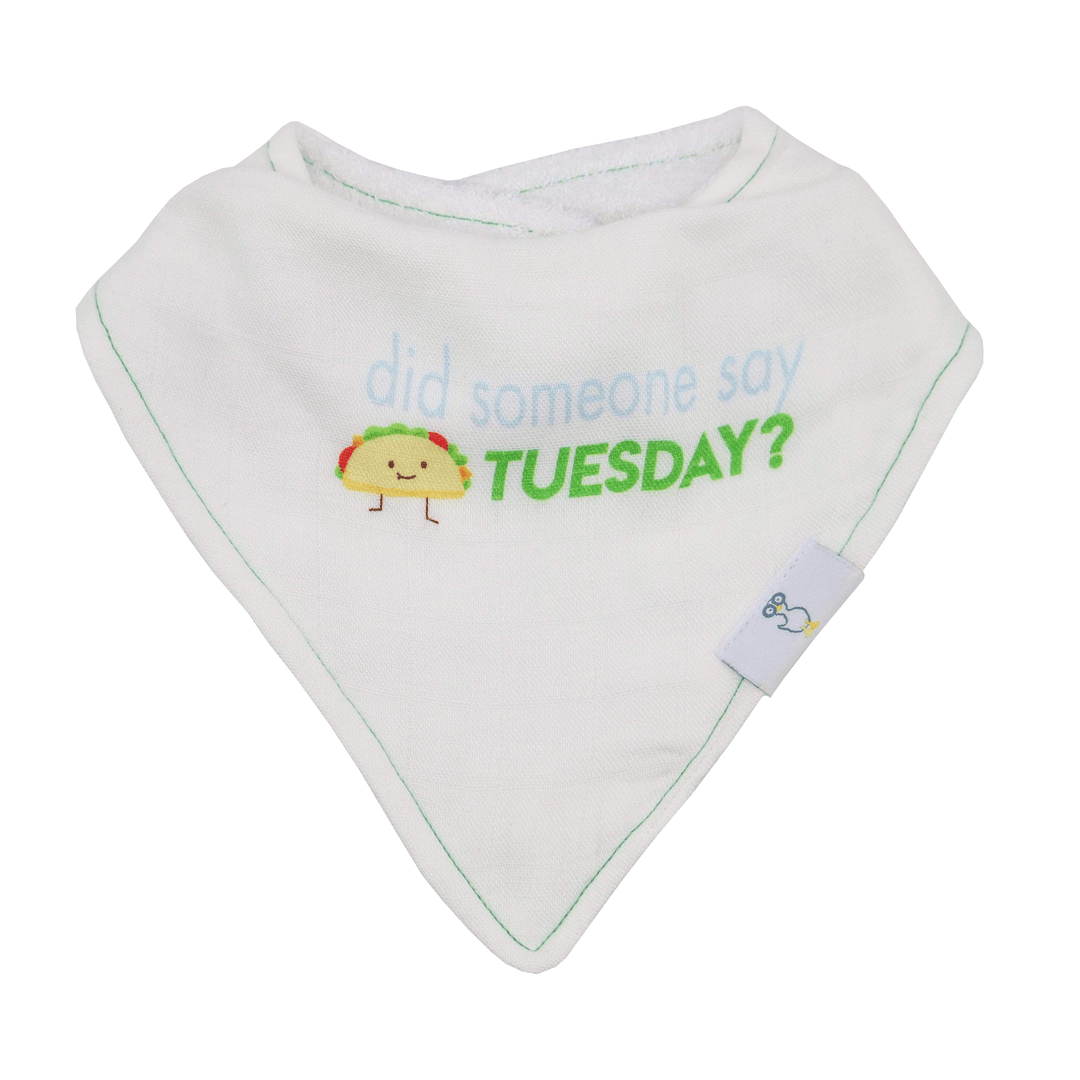 Goosewaddle 2 Pack Muslin & Terry Cloth Bib Set Taco