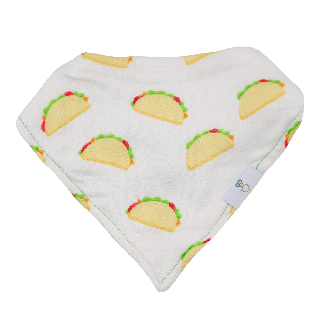 Goosewaddle 2 Pack Muslin & Terry Cloth Bib Set Taco