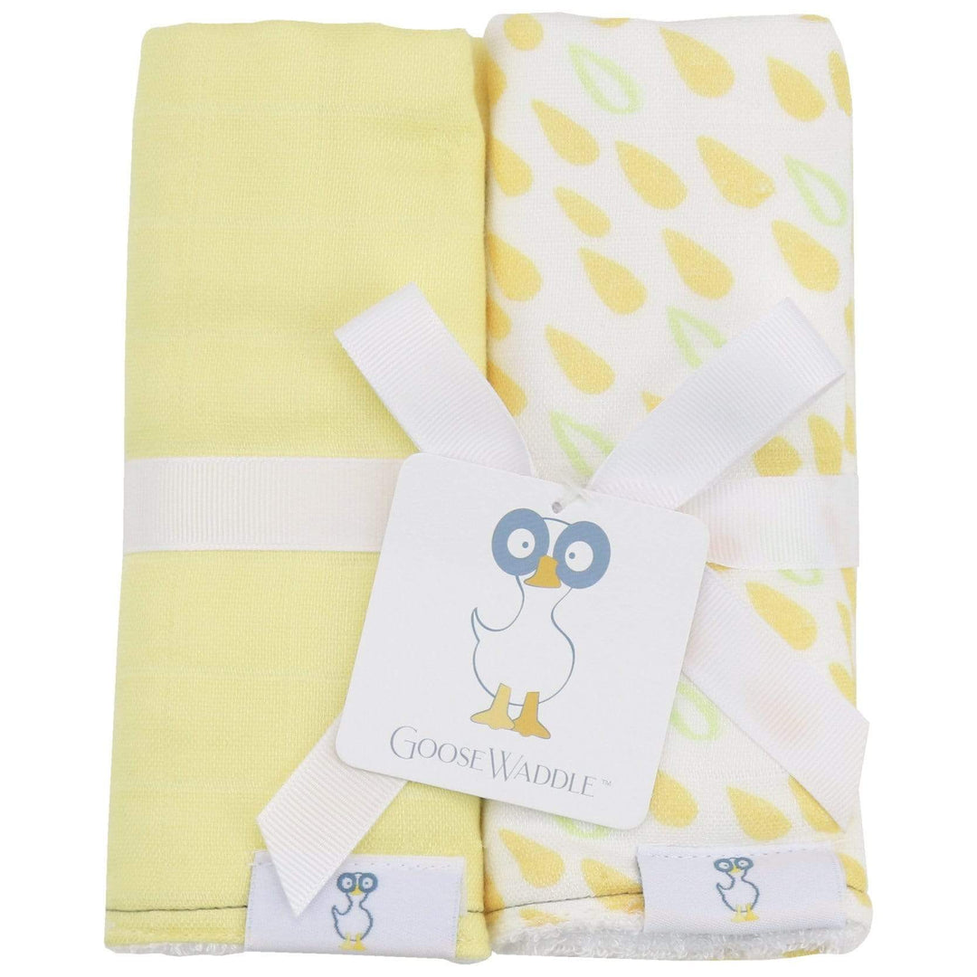 Goosewaddle 2 PK Muslin & Terry Cloth Burp Cloth Carrots/Orange