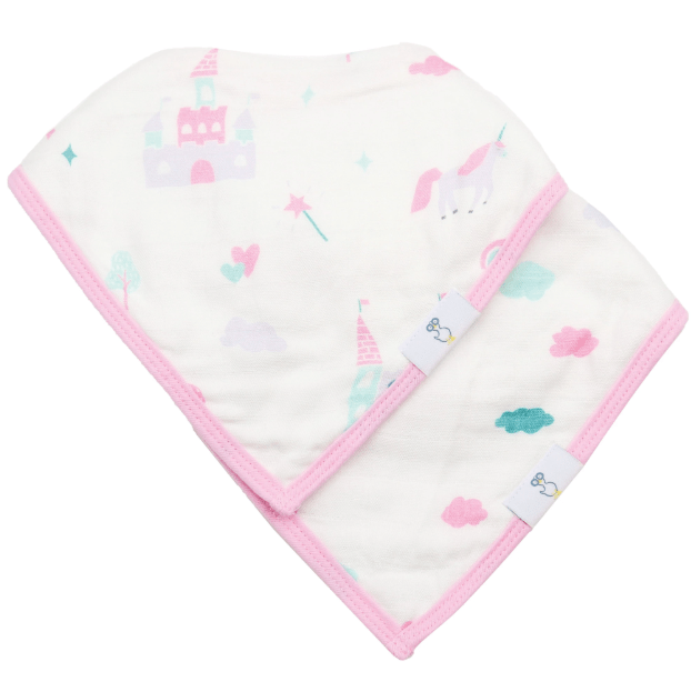 GooseWaddle Bib and Teether Set - Pink/Unicorns