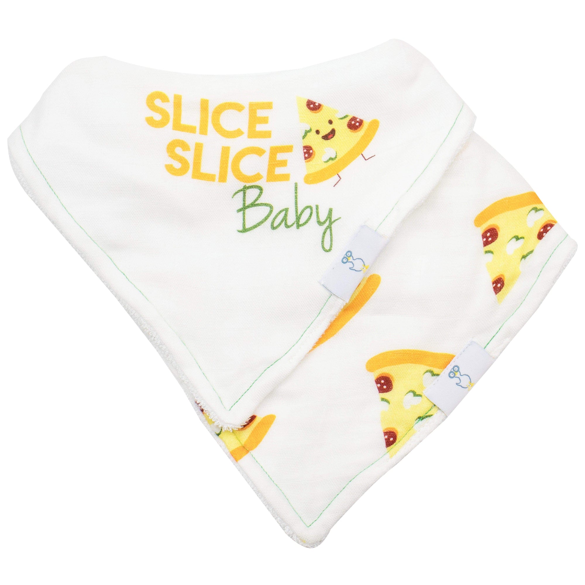 Goosewaddle bibs 2 Pack Muslin & Terry Cloth Bib Set Slice Slice Baby