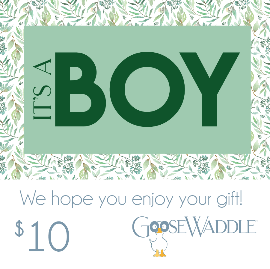 Goosewaddle Gift Card $10.00 USD It's a Boy Gift Card