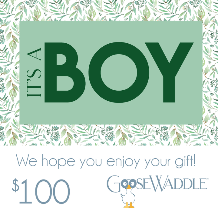 Goosewaddle Gift Card $100.00 USD It's a Boy Gift Card