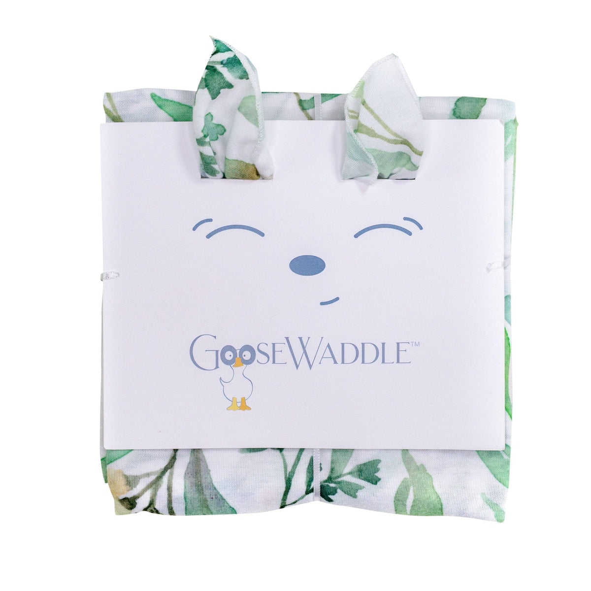 Goosewaddle GooseWaddle 2pk Receiving Blanket Basil Bear/Leaves