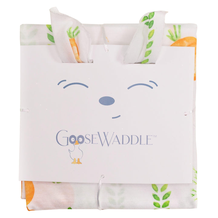 Goosewaddle GooseWaddle 2pk Receiving Blanket Parsnip Bunny/Carrots