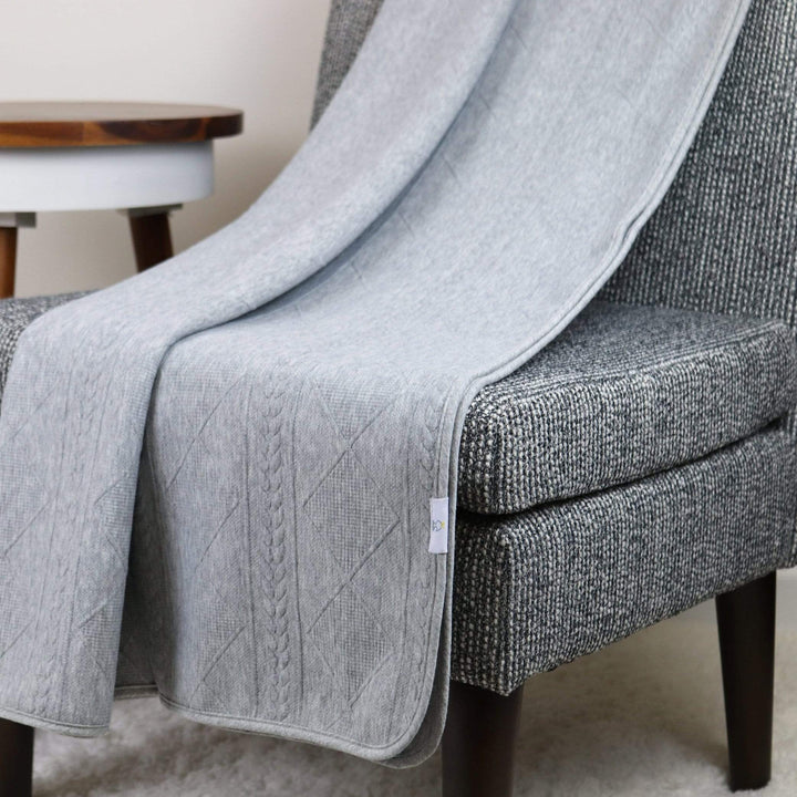 GooseWaddle Gray Knit Throw - 50"x60"