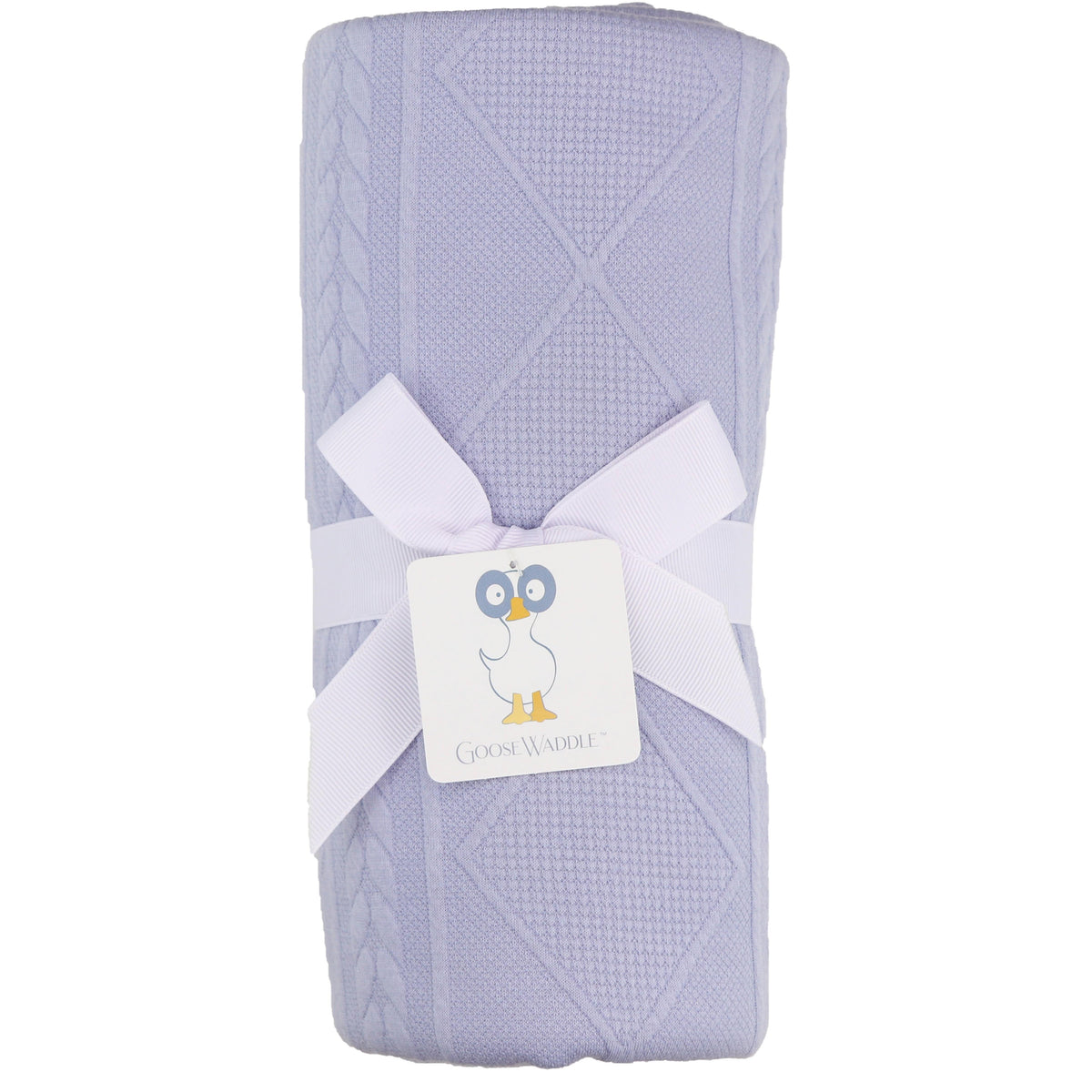 GooseWaddle Lavender Knit Baby Blankets