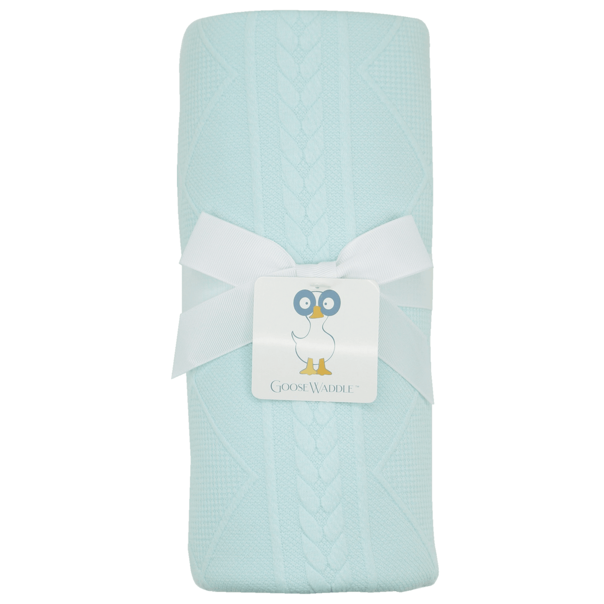 GooseWaddle Mint Knit Baby Blankets