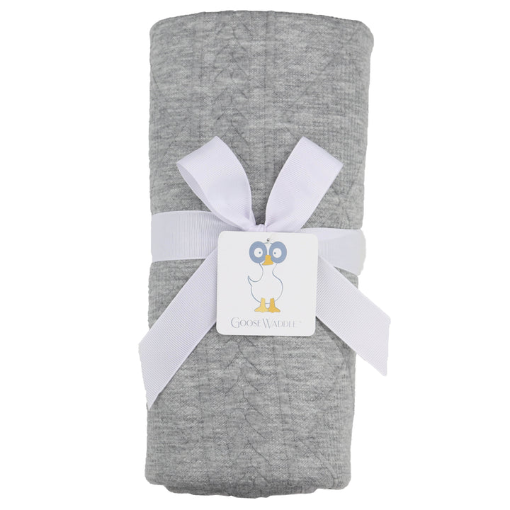 GooseWaddle Mommy & Me Knit Blanket Set - Gray