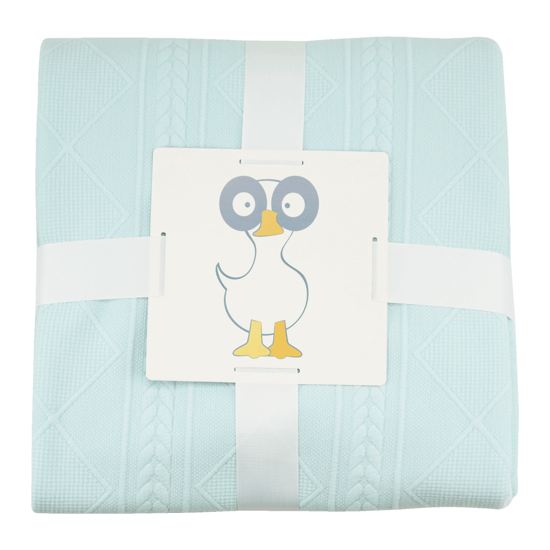 GooseWaddle Mommy & Me Knit Blanket Set - Mint