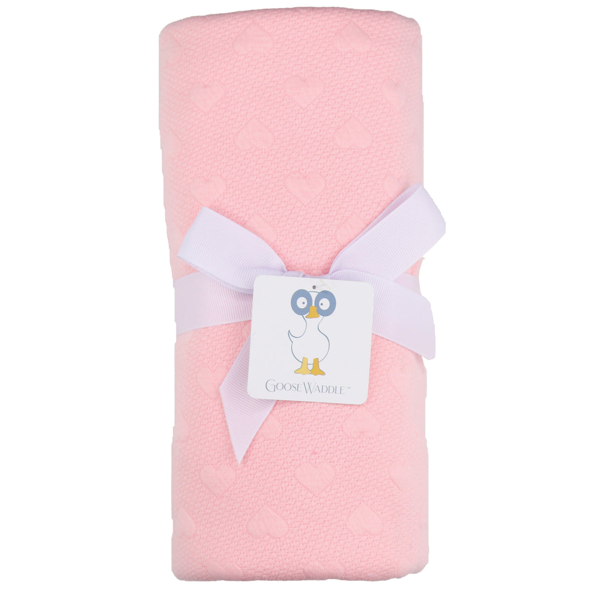 GooseWaddle Pink Knit Baby Blankets