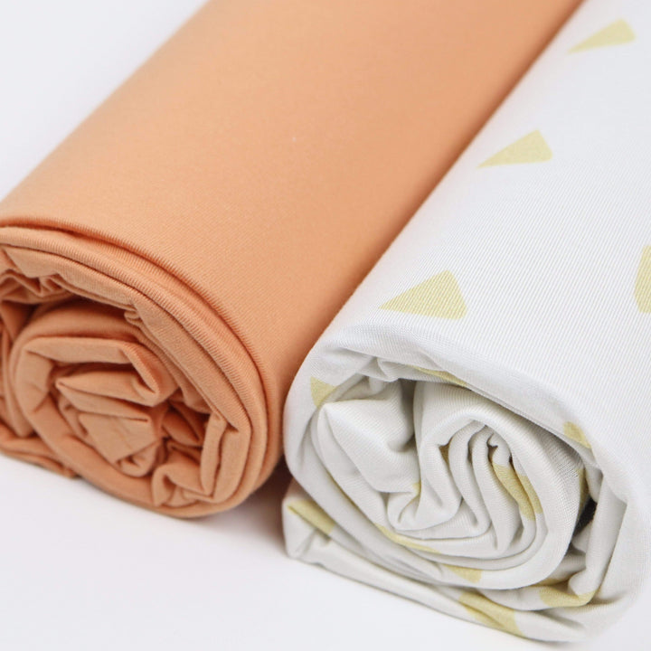 GooseWaddle Tan & Terra Cotta Swaddle Blanket 2 Pack