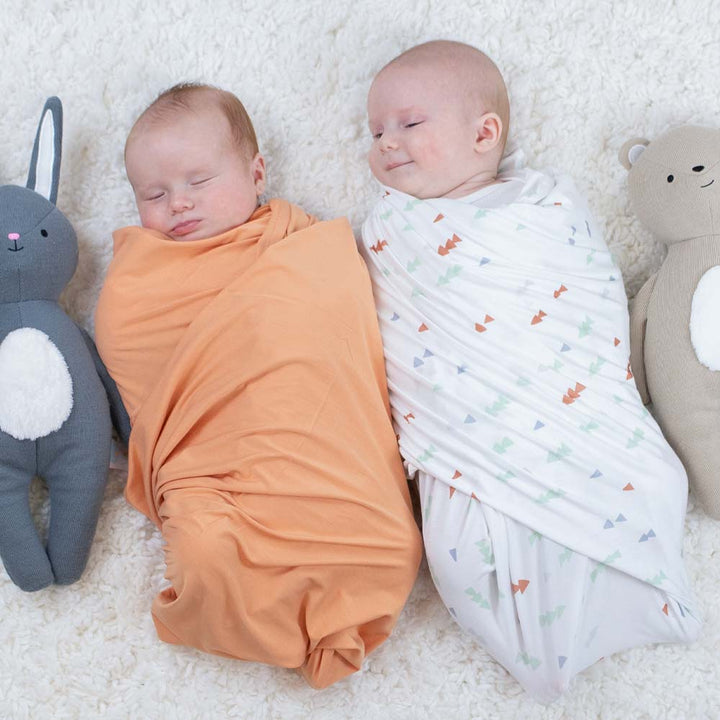 GooseWaddle Tan & Terra Cotta Swaddle Blanket 2 Pack