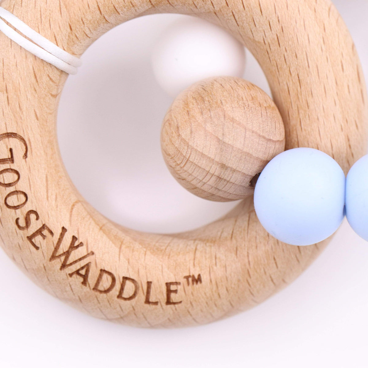 Goosewaddle Teether Wooden and Silicone Teether - Blue Imperial Distribution