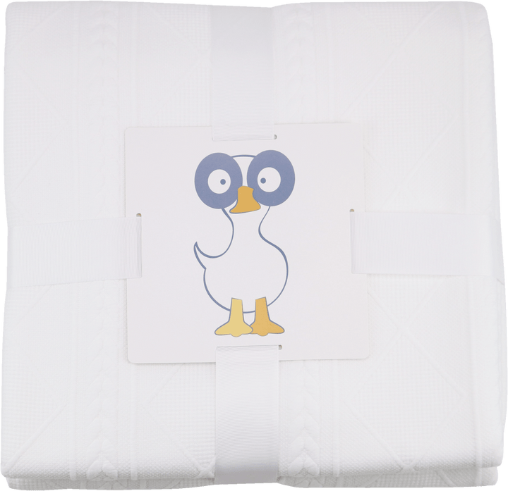 GooseWaddle White Knit Throw - 50"x60"