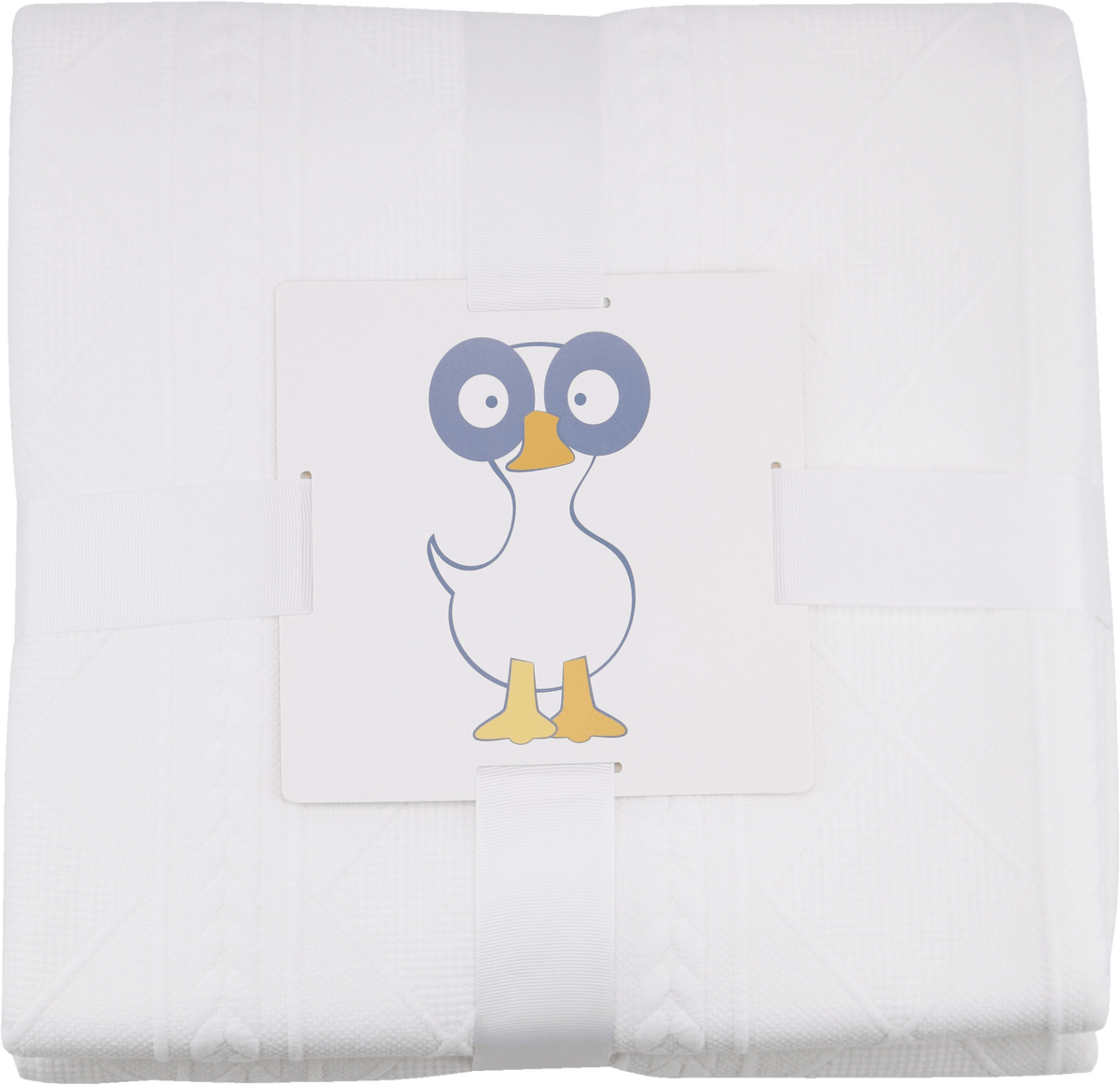 GooseWaddle White Knit Throw - 50&quot;x60&quot;