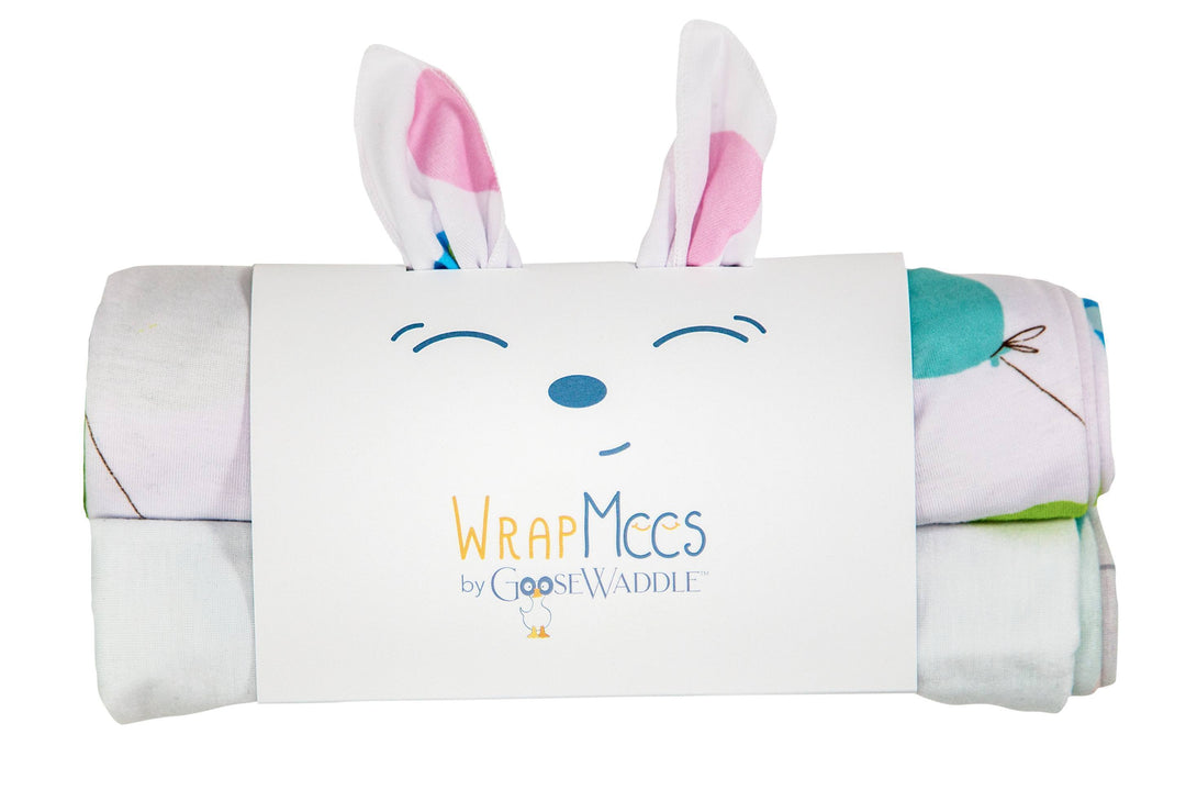 Goosewaddle Wrap Mees 2Pk Receiving Blanket Mouse/Balloon